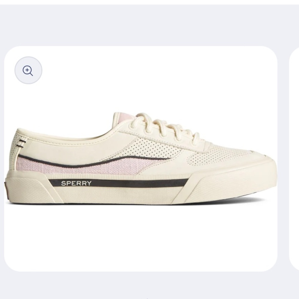 Sperry Soletide Off-White and Pink Sneakers 10